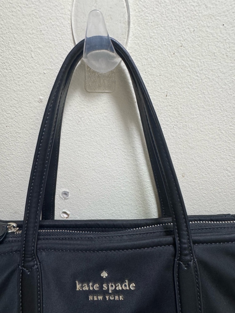 kate spade black nylon tote with crossbody strap - Picture 4 of 5
